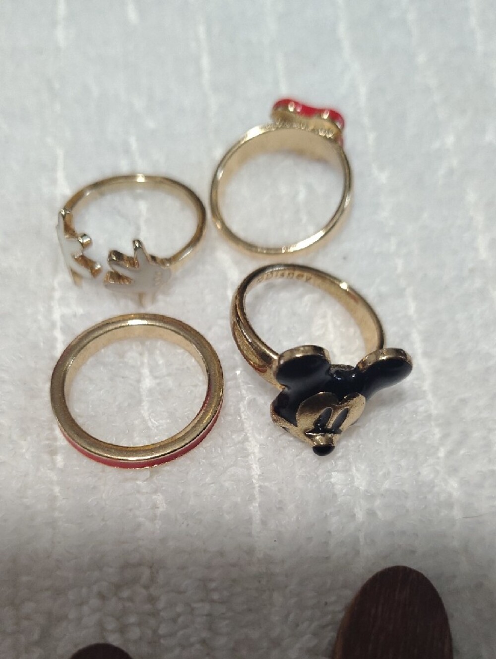 Disney Black, White & Red Mickey Mouse Stackable Rings - Picture 2 of 3